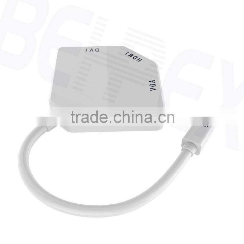 3-in-1 Mini Displayport Adapter DP to VGA DVI for MacBook