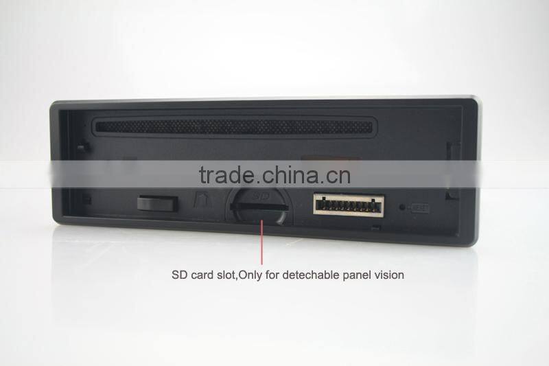 Hot sale single din car DVD player with aux in, fix/detachable panel optional