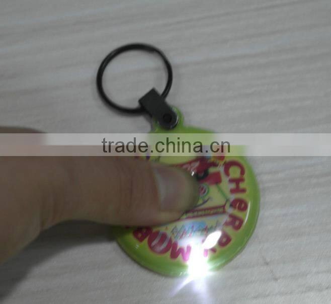 Environmental Custom Promotional gift Car Shape LED Squeeze Key lights soft pvc keychain