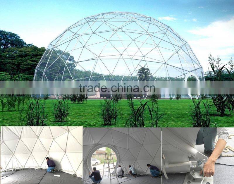 Geodesic dome tent Event dome tent White PVC cover White Dome mode tent for sale
