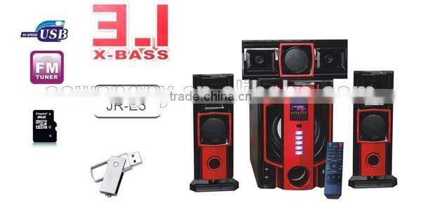 Professional active Multimedia 3.1 surround home theatre audio system bluetooth portable speaker with usb port