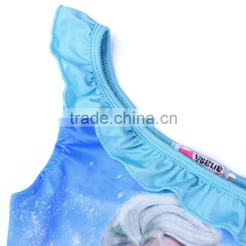 One Piece Elsa Princess 2015 Kids Girls Swimwear