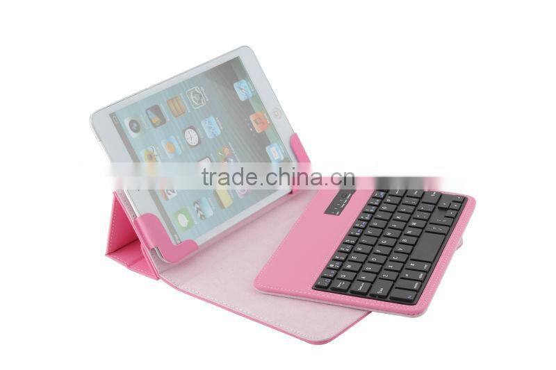 leather case cover with wireless bluetooth keyboard for tablet PC 7'' inch 8 inch