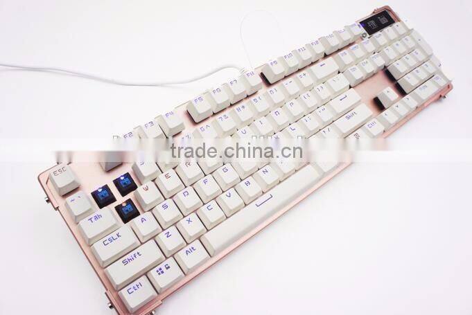 Waterproof Mechanical 7 colors LED Backlight Gaming Keyboard