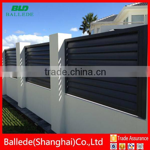 fixed airfoil blade aluminum louvre fence