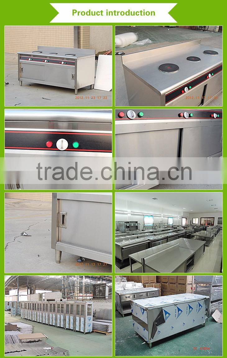 Commercial Stainless Steel Kitchen Bench Cabinet With Sliding Doors,Drawers, over shelves BN-C12(Custom Made)