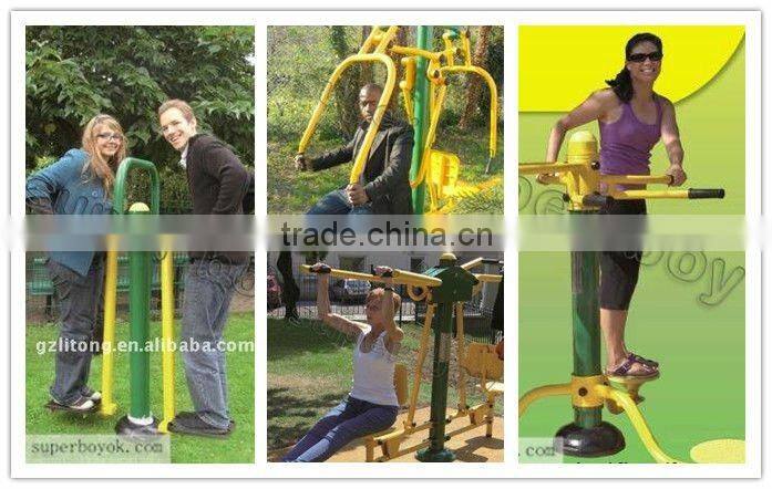 CE Approved Outdoor Exercise Equipment For Park And Community Galvanized Steel Outdoor Fitness Equipment