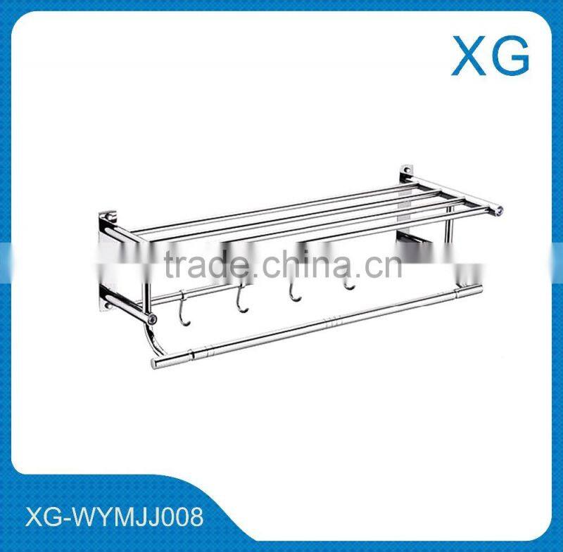 Stainless steel wall mounted towel shelf/Multifunctional towel shelf/Shampoo holder