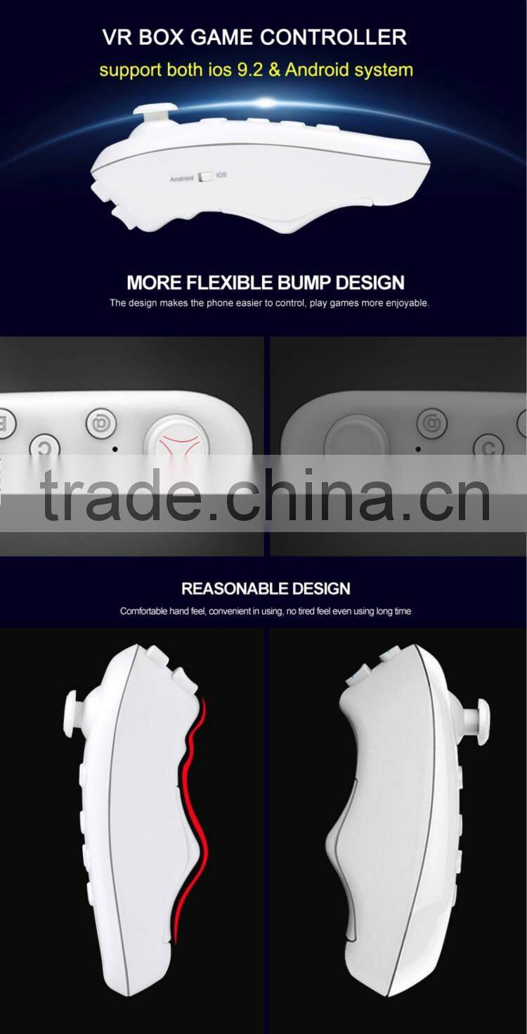 Top Sale HD Virtual Reality 3D VR Box With Bluetooth Remote Controller.