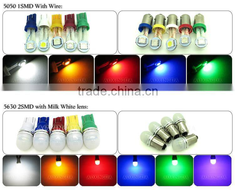NEW type 6.3V 5630 2SMD LED T10 555 wedge bulb with frosted cap for pinball machines