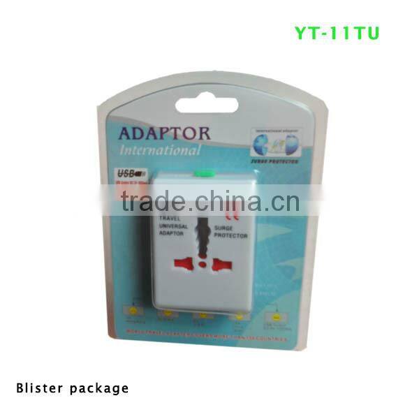 Worldwide US/EU/AU/UK Travel Adapter Plug Korea