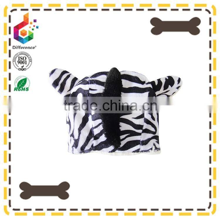 Dog hat warm zebra pattern pet hat