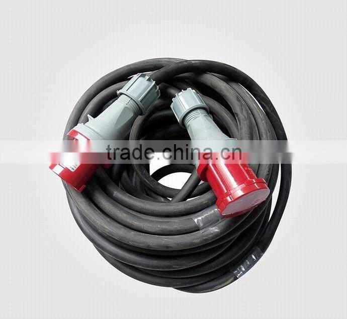 soft rubber power junction cable with 32A 5pin plugs