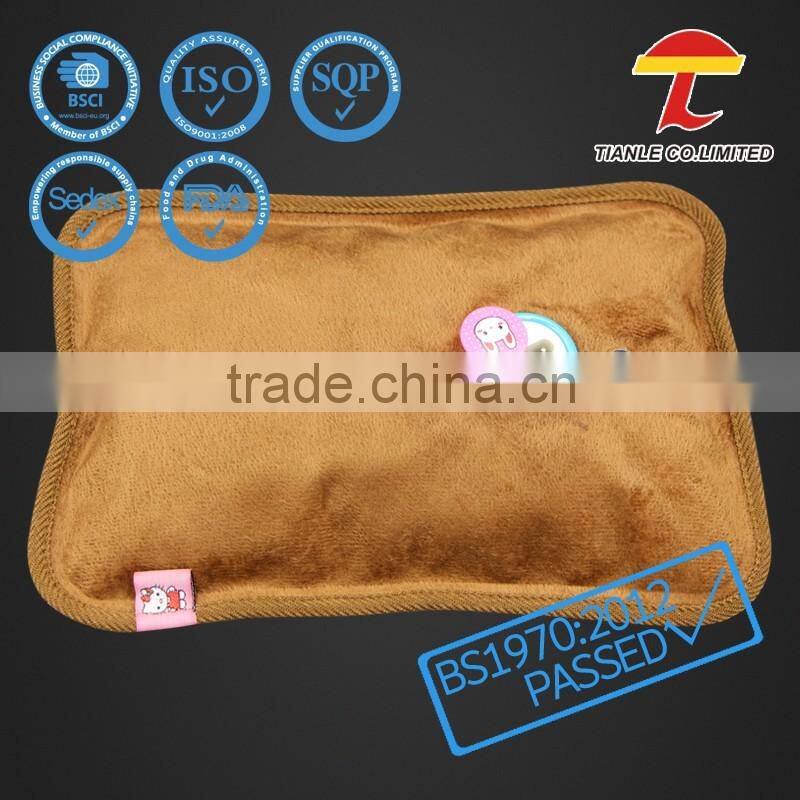 square gel luxury plush animals cover electric hot water bottle