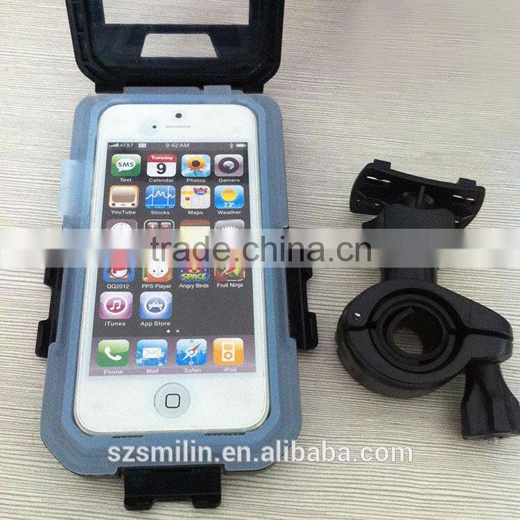 2015 New Touch Screen IPX8 8M Waterproof Phone Bike Motorcycle Holder Case for iPhone6 Plus iPhone4 4s 5 5s Protective Bag Mount