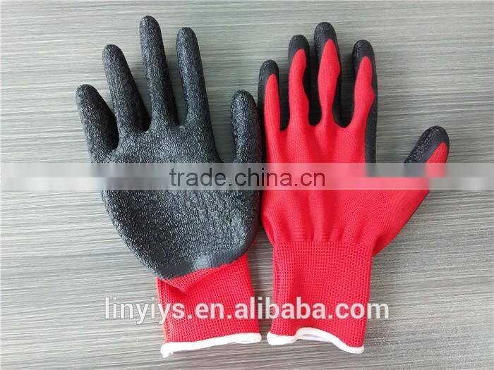 General Quality Nylon Liner Coated Latex Safety Work Gloves Worker Gloves