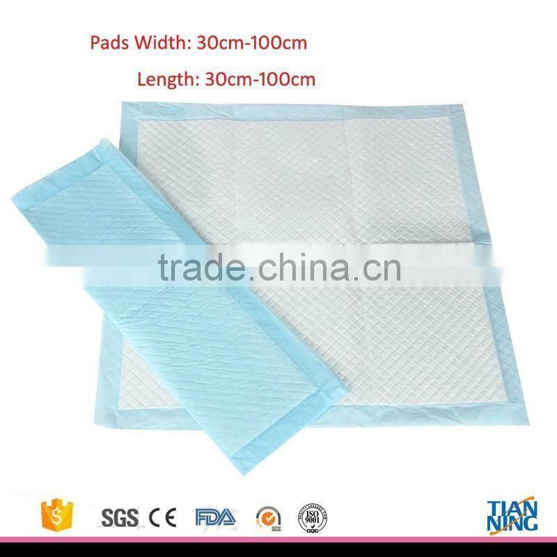 CE certificates disposable nonwoven surface hospital underpads for adult