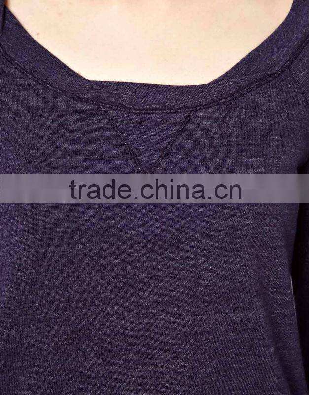 Women's custom cotton Sweatshirts Without Hood Wholesale Fashionable Crew Neck Sweatshirt