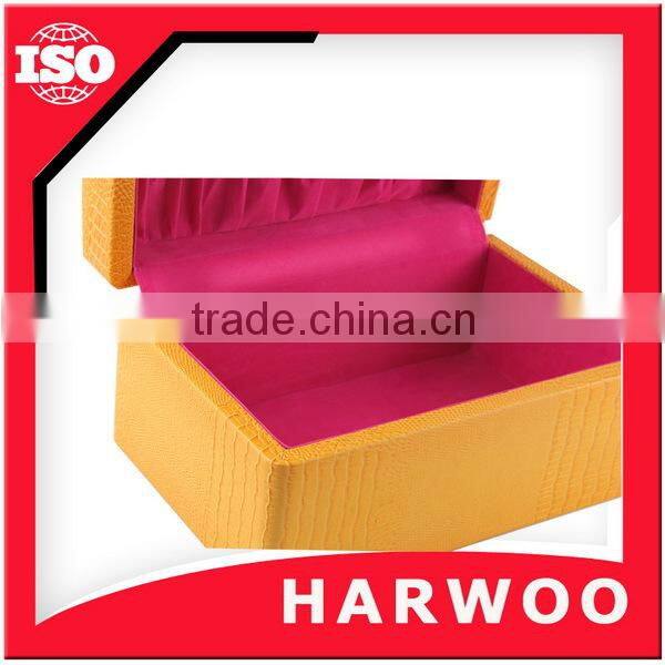 Luxury leather cosmetic case with velvet pocket