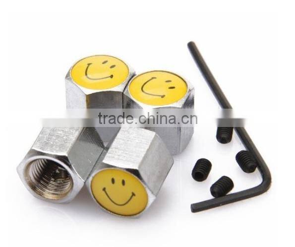 Anti-theft Car Logo Tire Valve Stem Cover Tyre Dust Caps With Lock