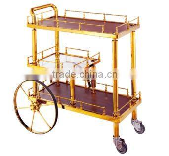 luxury Stainless Steel Hotel Wine Trolley