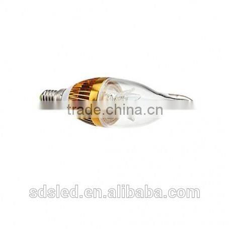 LED Candle bulb 3W E14 LED Candle Bulb Light Golde high power LED light bulb Warm White