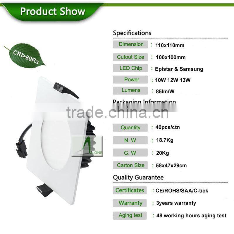 2014 hot new 100mm cutout square led downlight (DL50-20W-1700lm) & dongguan led downlight & dimmable led downlight
