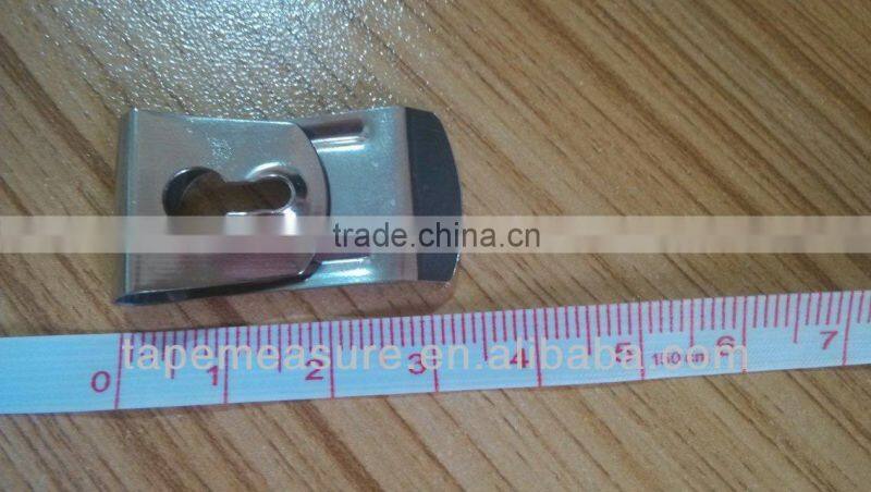 Custom steel metal measurement tool belt clip use for measuring tape
