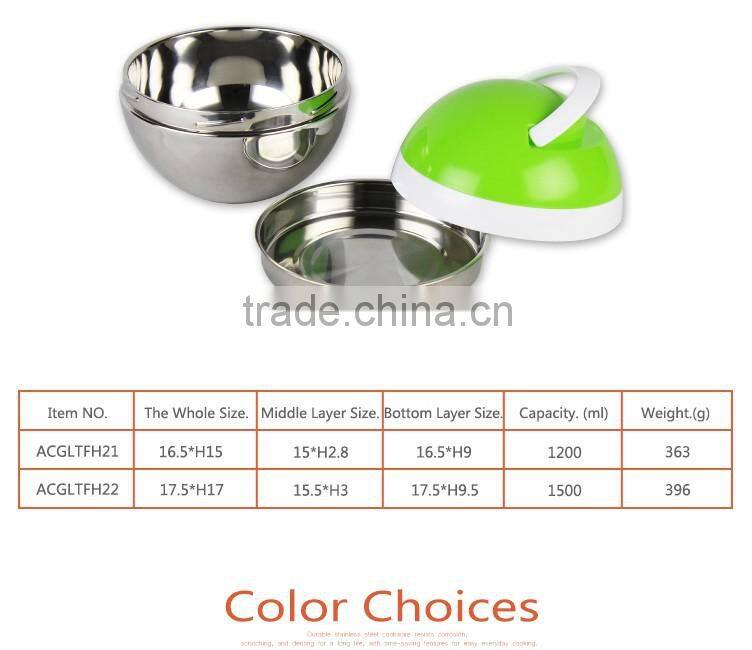 Creative ball shaped design protable stailess steel thermos lunch box/tiffin box