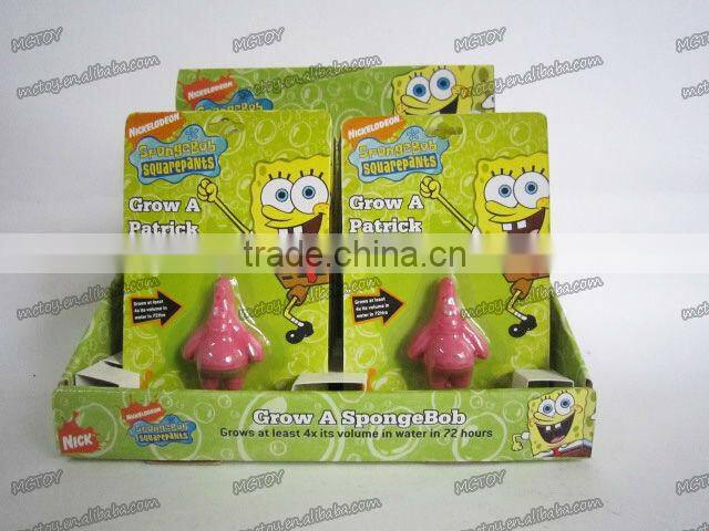 Magic Spongebob growing sponge toys in water growing patrick toy patrick star for baby fun magic growing sponge