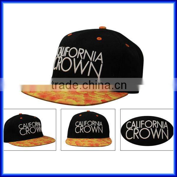 High quality flat brim embroidered snapback wholesale hip hop caps and hats