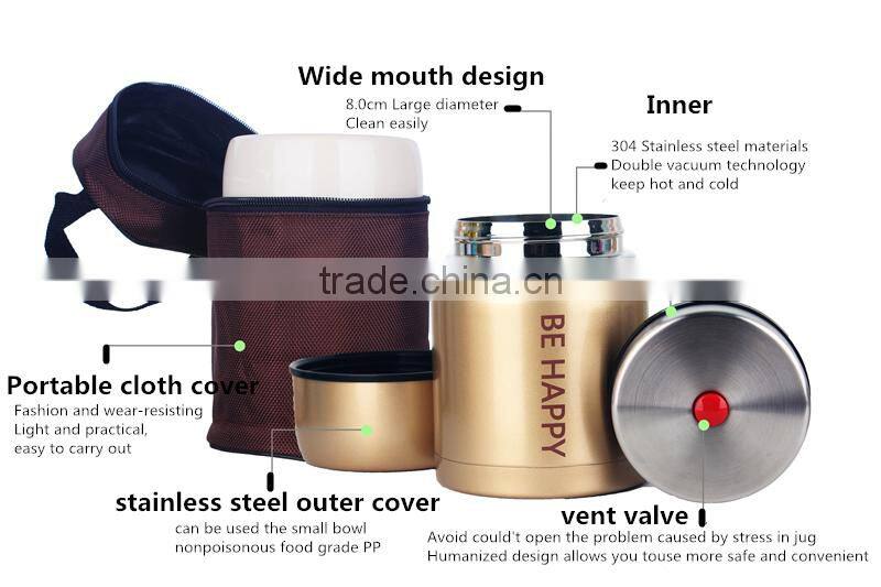 wholesale hot sale fashion welcome vacuum insulated food jar