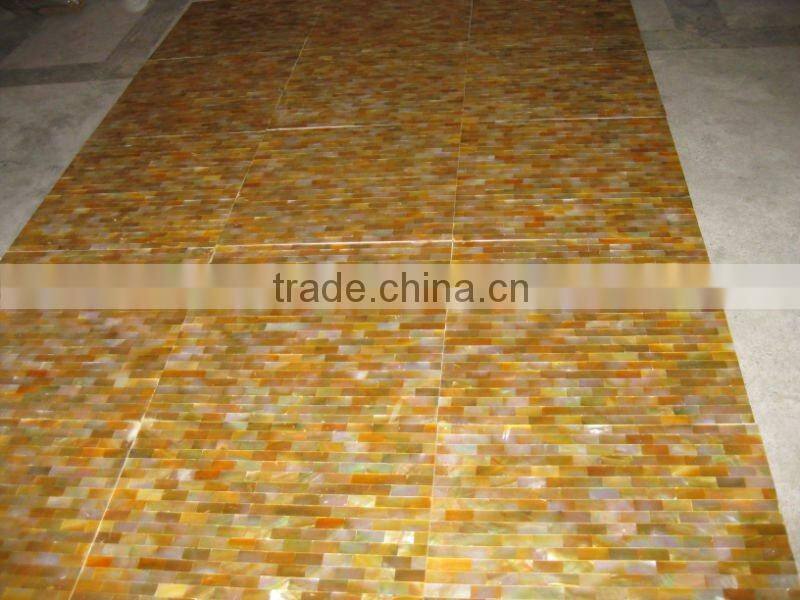 Yellowlip shell marble tile