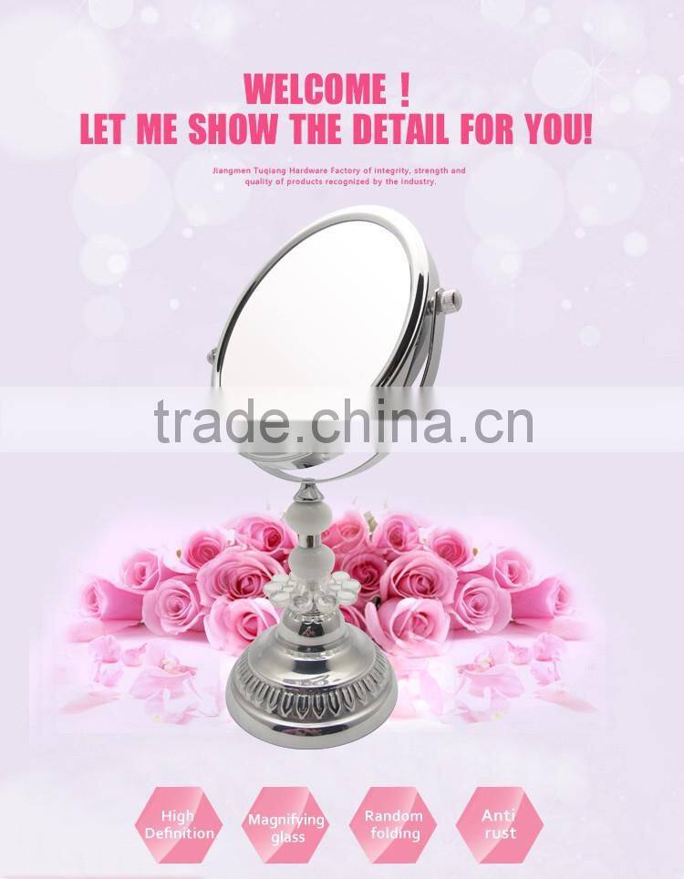 Acrylic decorative tabletop metal framed mirror