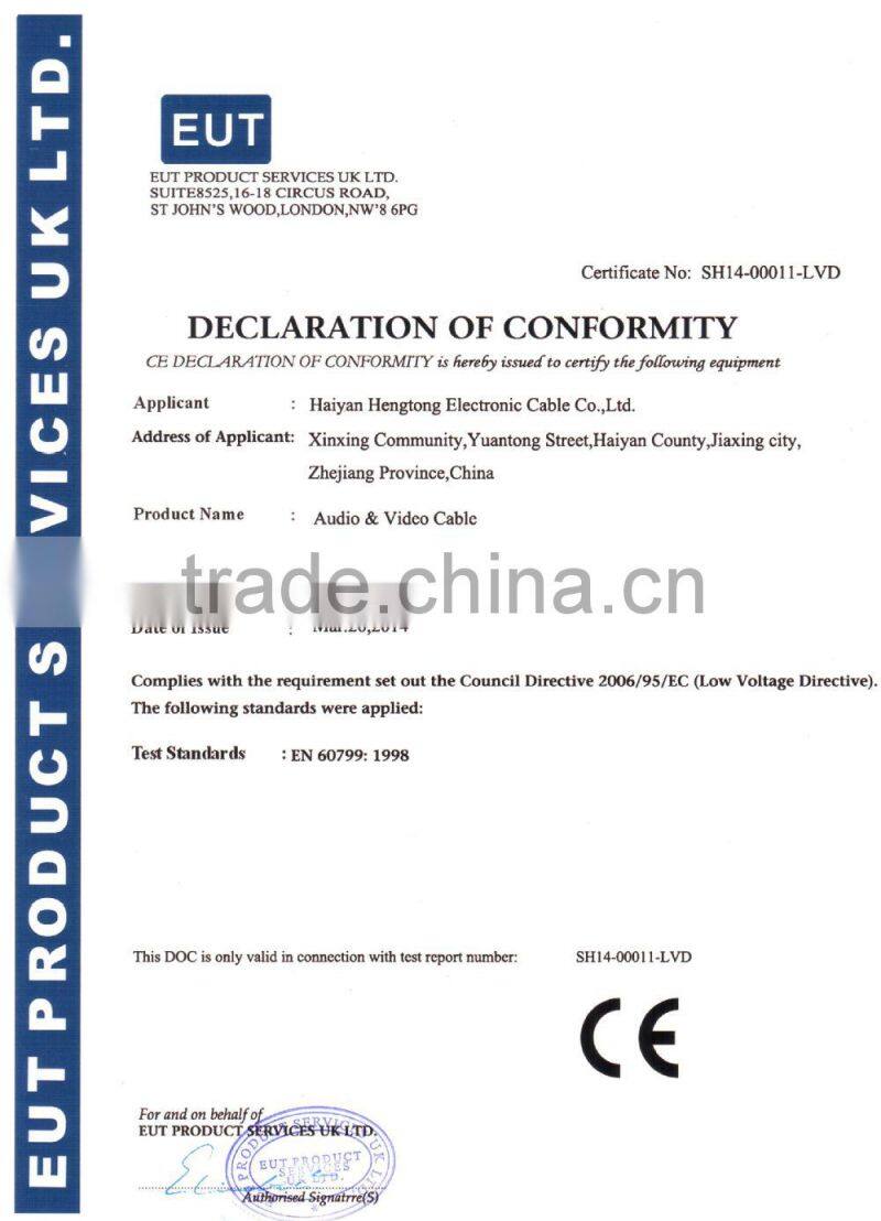 Twisted Pair Telephone Cable with Each AL Foil Shielded