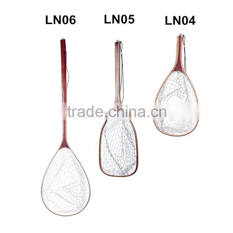 Ghost wooden fly fishing landing net