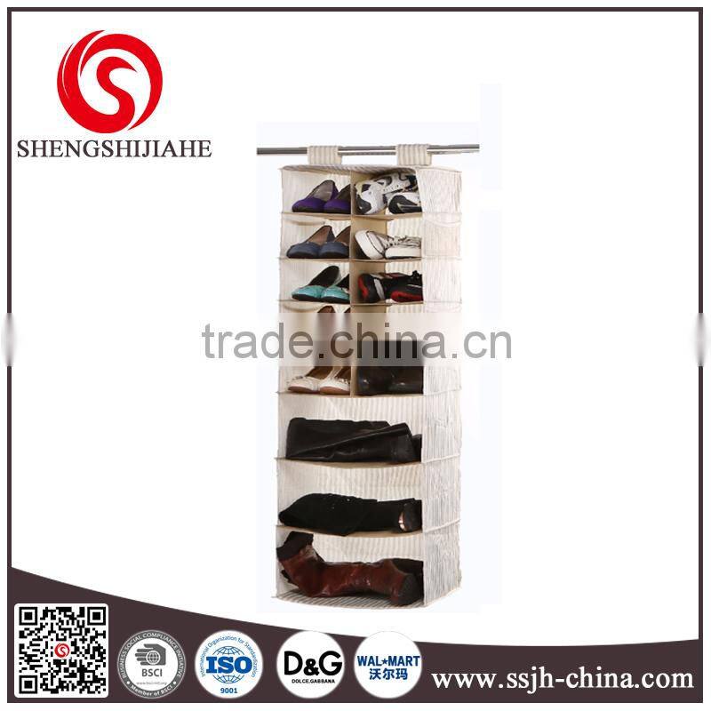 Foldable hanging shoe rack closet organizer