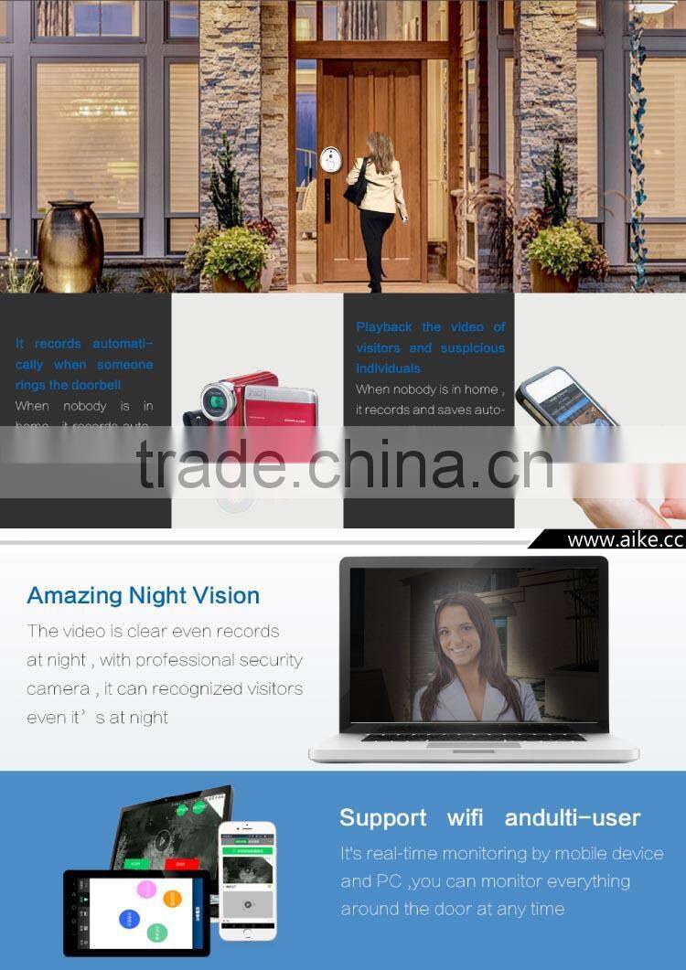 2016 New Smart Home Wireless Video Intercom Phone Control IP Door Phone Wifi Doorbell Camera Wireless Door bell