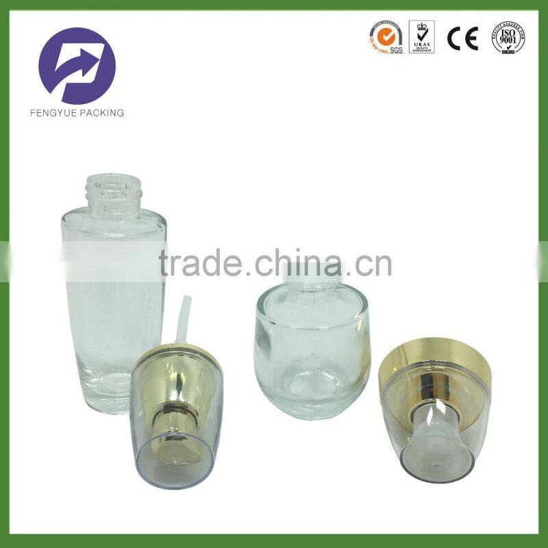 Wholesale Round Shape Cosmetic Glass Lotion Bottles