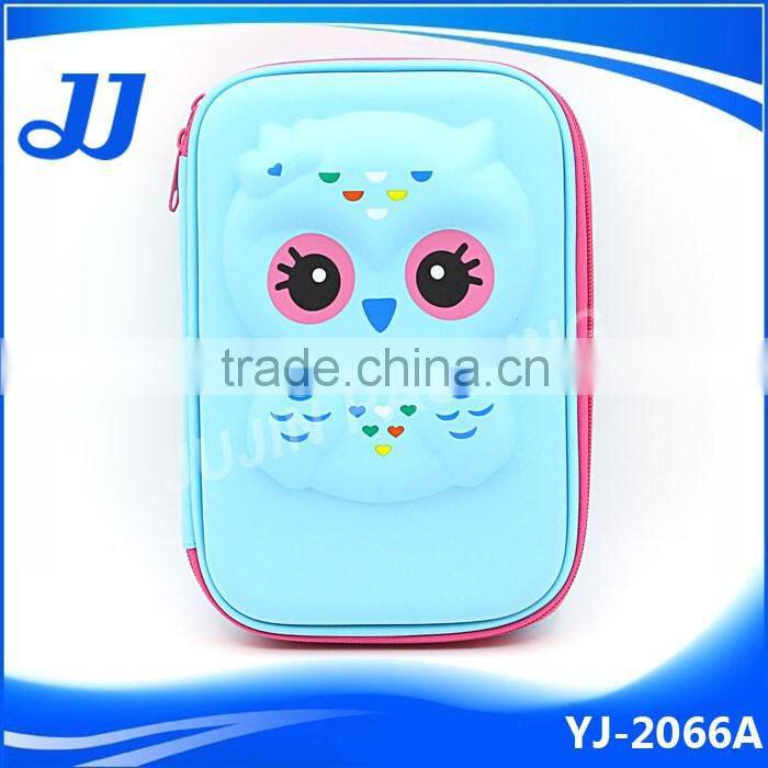 Owl Embossed smiggle pencil case with compartments, pencil case for kids