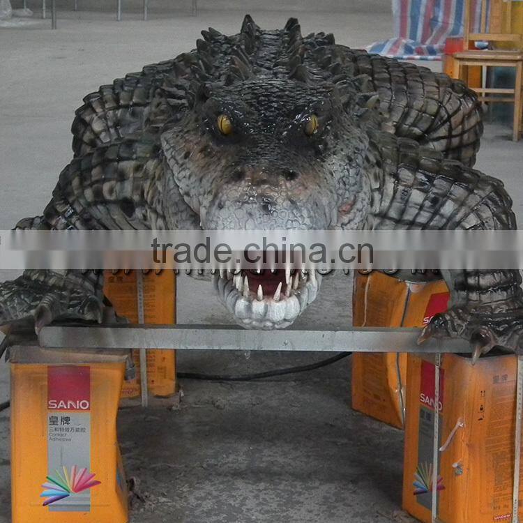 HLT Simulation Animatronic Animal Model Of Crocodile For Park Or Playground