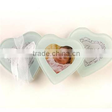 Wholesale square glass photo frame coaster for baby shower