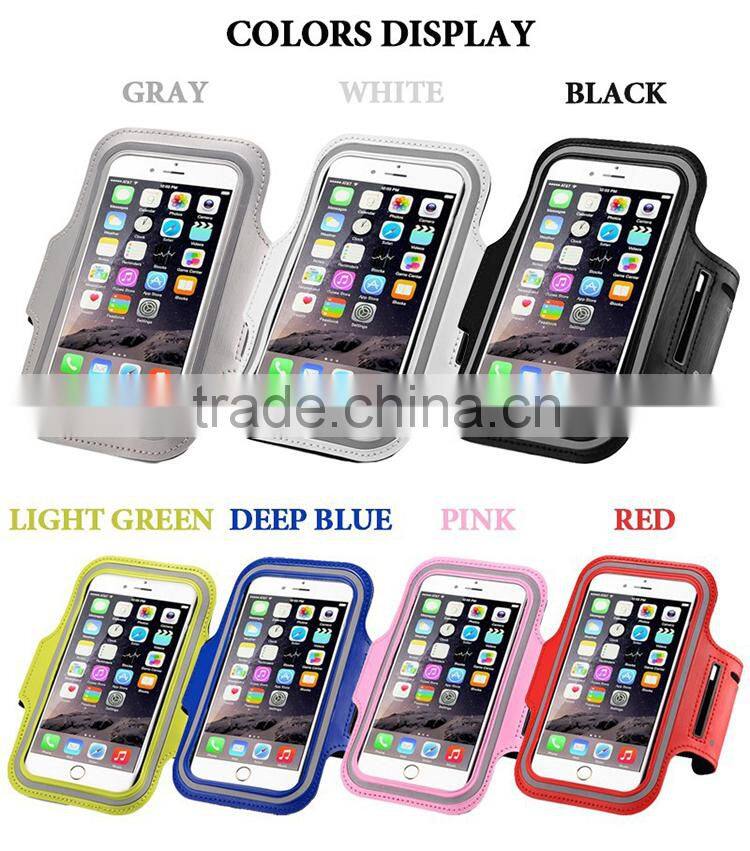 Custom gym sports armband for iphone 6 with key and earphone pocket