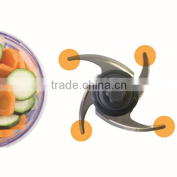 New design stainless steel 400W powerful multi Food Processor