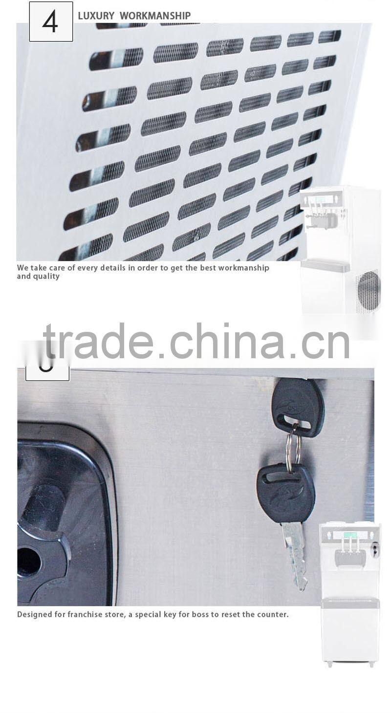 Wholesale factory price 2+1mixed flavors soft ice cream machine