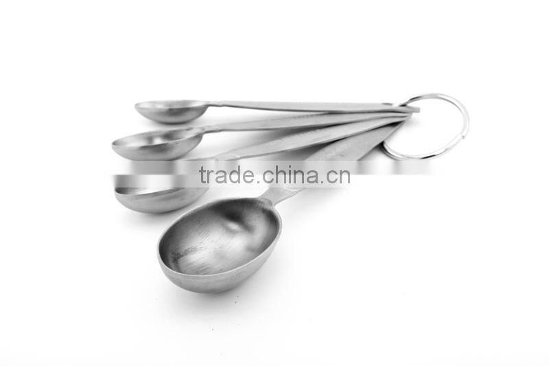 Hot sale passed FDA or LFGB stainless steel 4pc set measuring spoon set