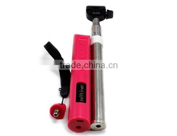 2015 New Arrival Wireless Bluetooth Selfie Stick Monopod With Zoom For iPhone and Android Phone