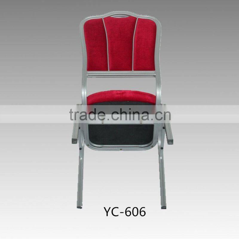 Wholesale reception used stack aluminum hotel banquet chair YC606