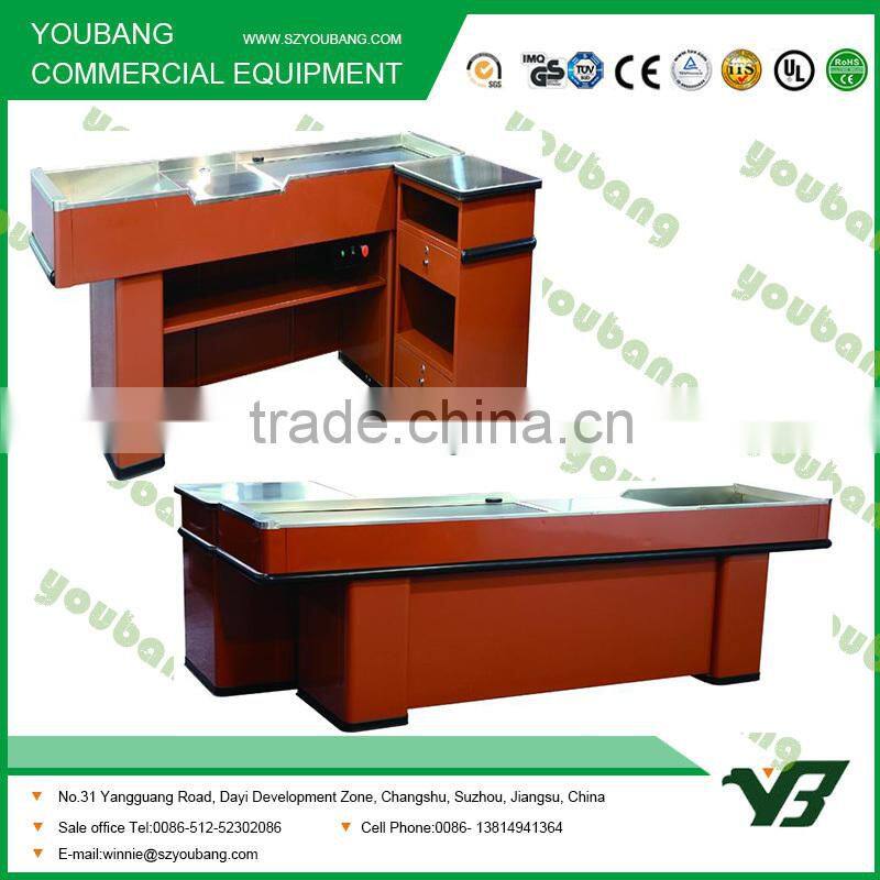 Checkout counter for chain store with cash desk
