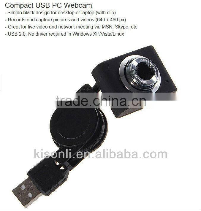 High Quality Mini 8.0MP USB webcam For PC Laptop Retractable USB 2.0 Web camera for Computer